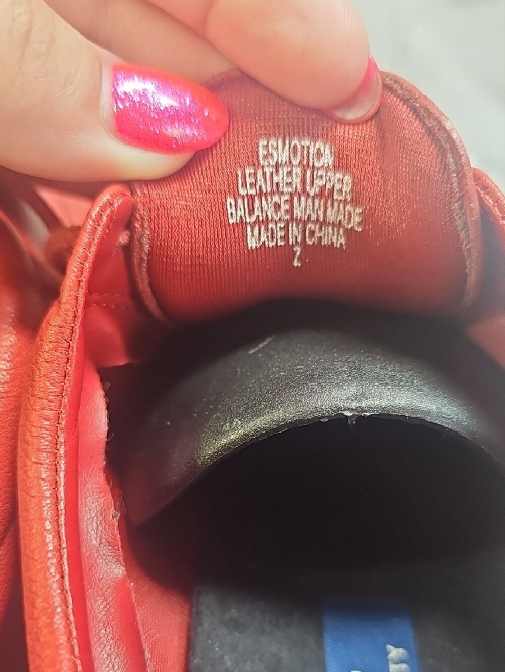 Easy Spirit Lipstick Red Leather Lace-Up Comfort Shoe R1 - Picture 4 of 8